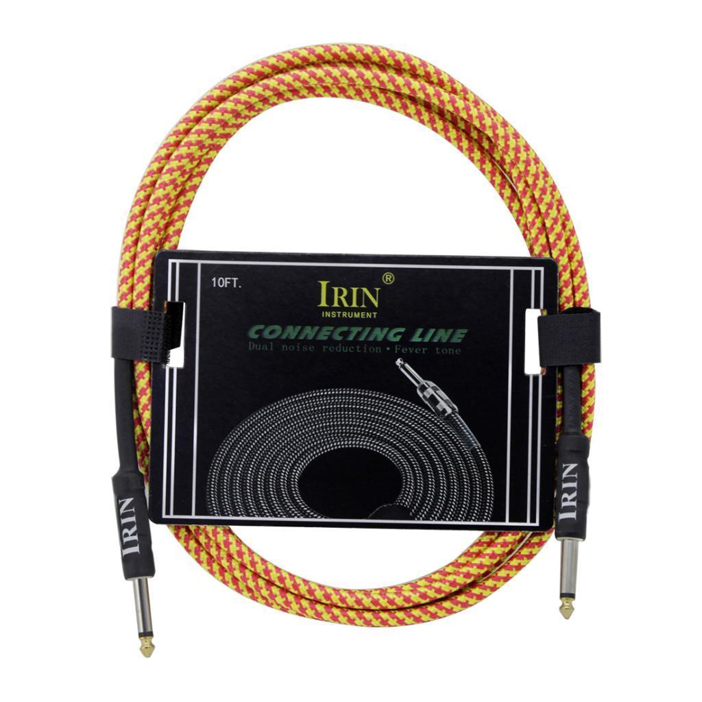 6.5mm Guitar Connection Cable for Electric Bass Guitar Accessory Orange