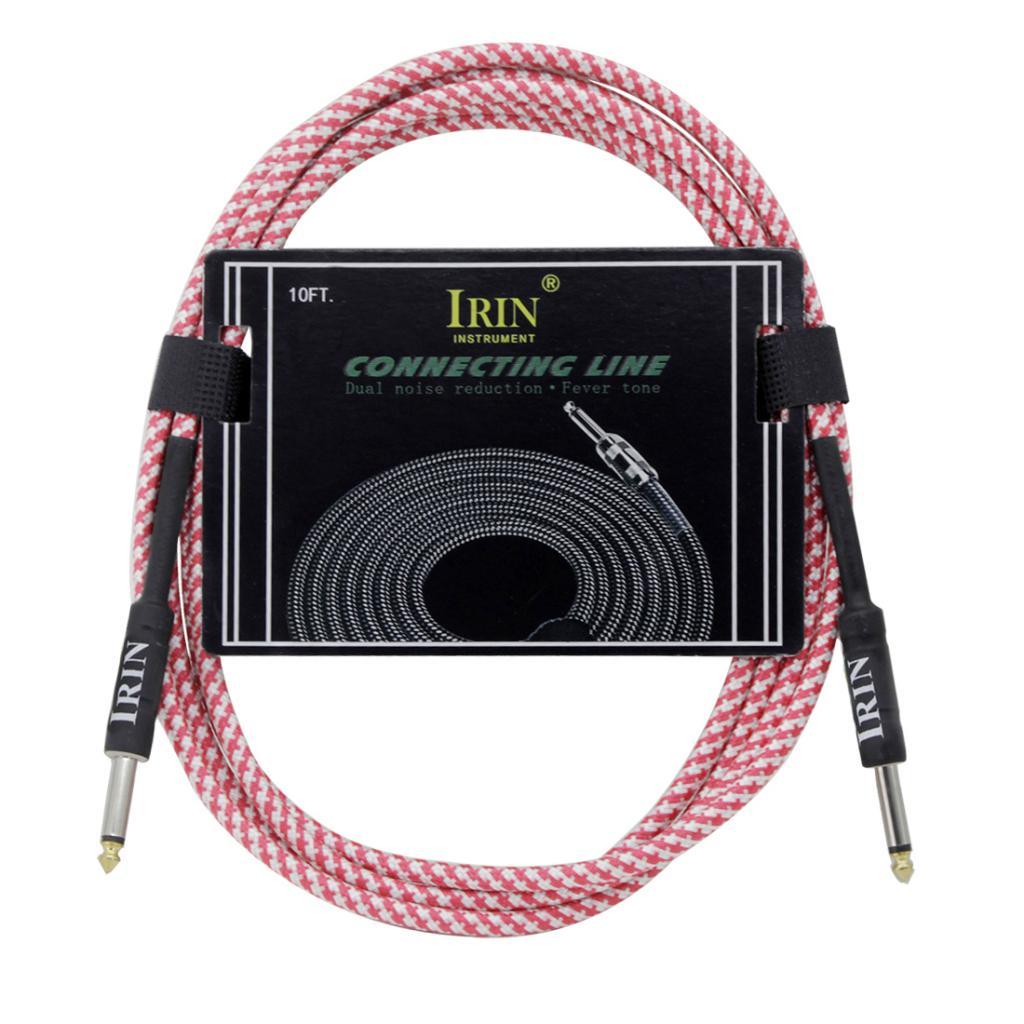 6.5mm Guitar Connection Cable for Electric Bass Guitar Accessory Pink