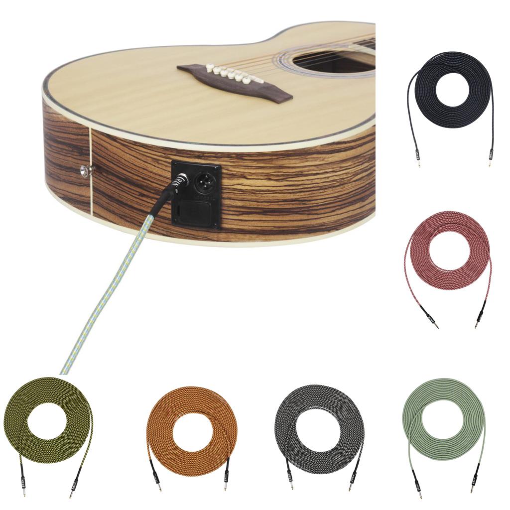 6.35mm Plug Guitar Braided Cable Orange