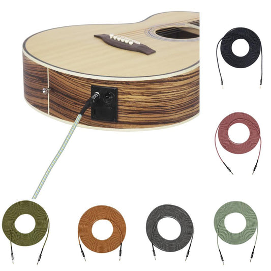 6.35mm Plug Guitar Braided Cable Orange