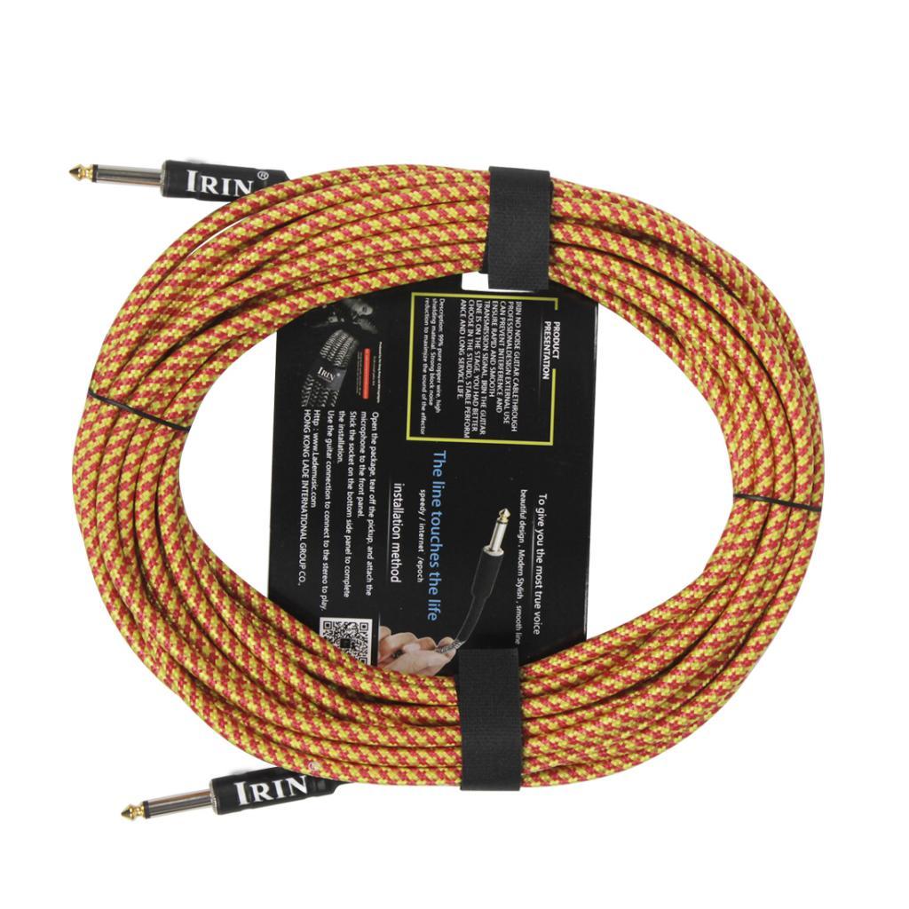 6.35mm Plug Guitar Braided Cable Orange