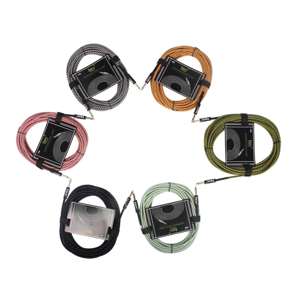 6.35mm Plug Guitar Braided Cable Orange