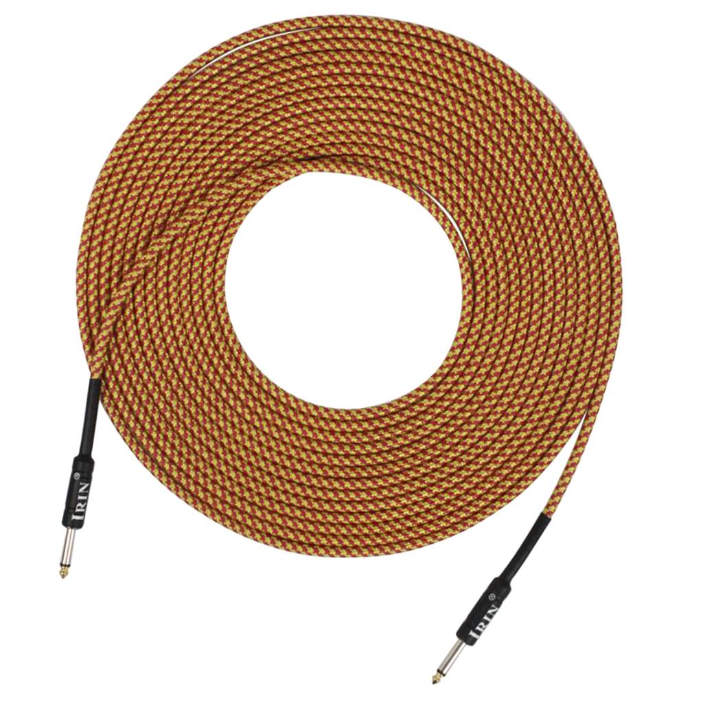 6.35mm Plug Guitar Braided Cable Orange