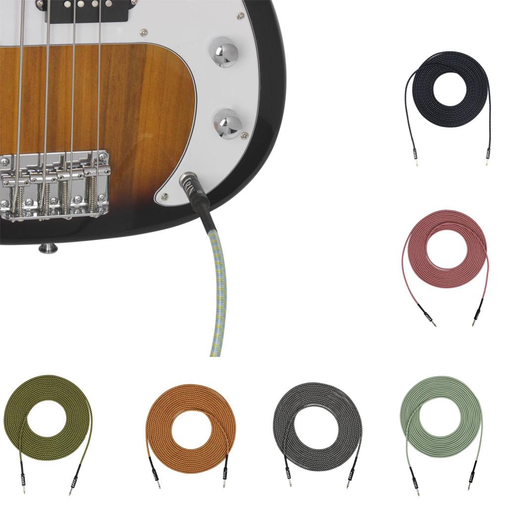 6.35mm Plug Guitar Braided Cable Orange