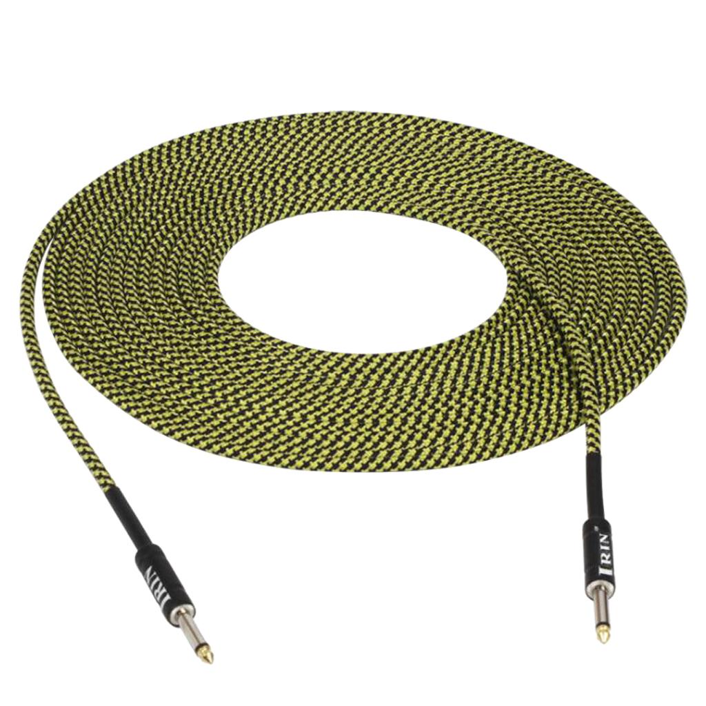 6.35mm Plug Guitar Braided Cable Yellow