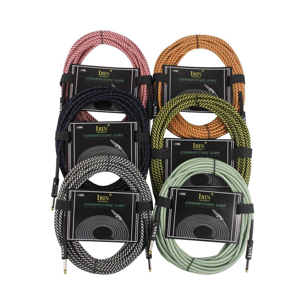 6.35mm Plug Guitar Braided Cable Yellow