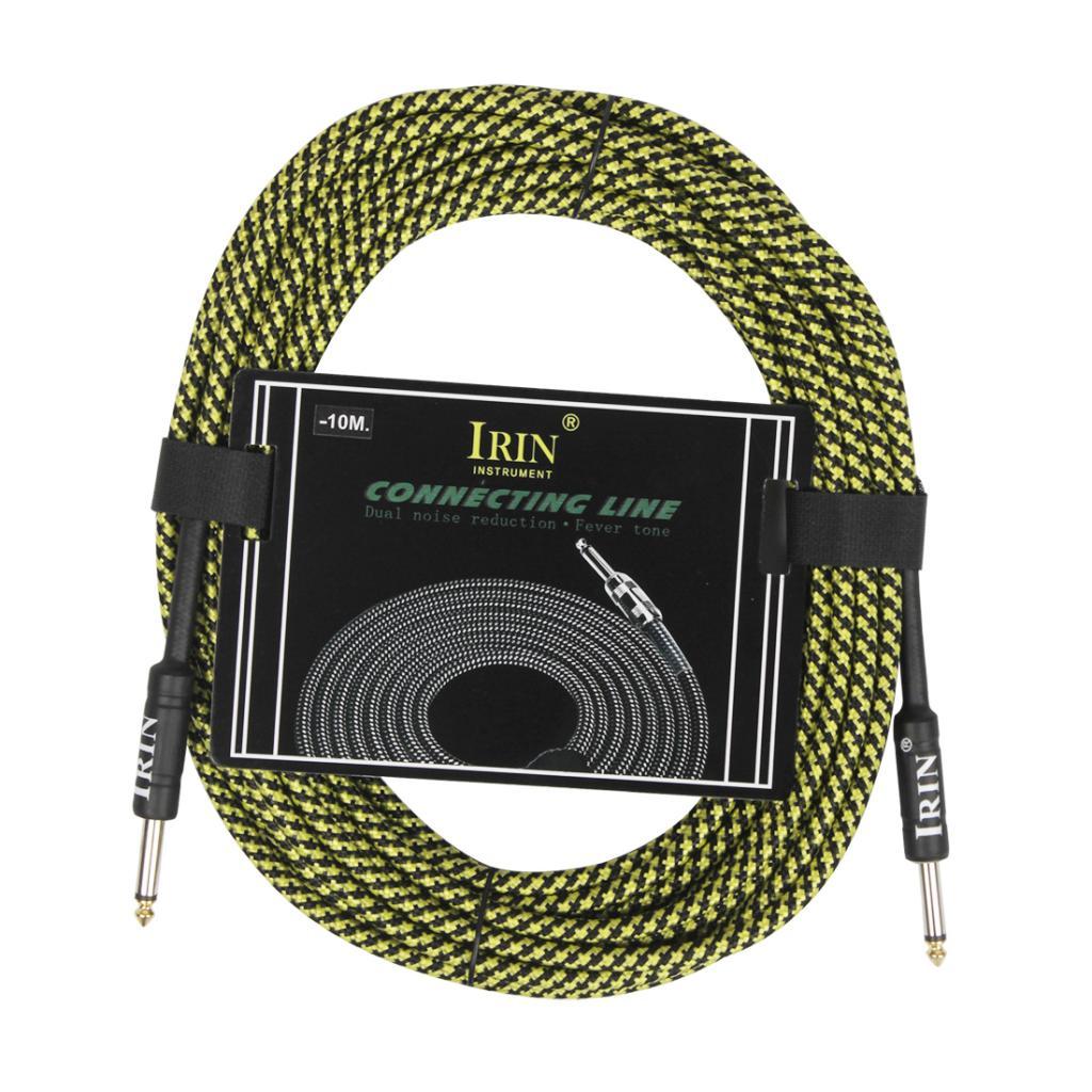 6.35mm Plug Guitar Braided Cable Yellow