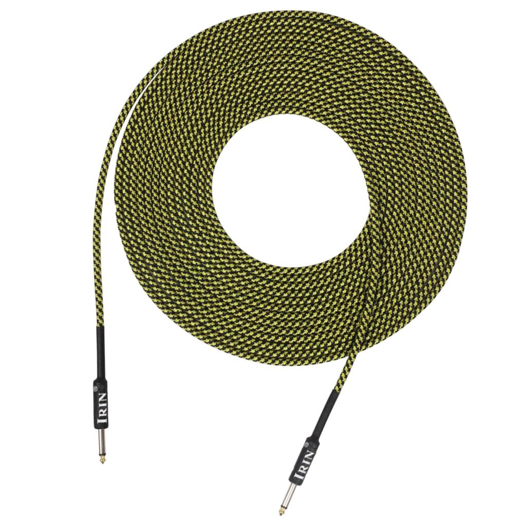 6.35mm Plug Guitar Braided Cable Yellow