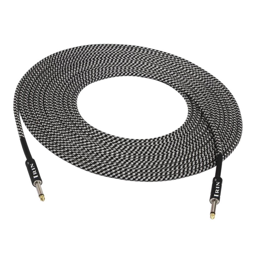 6.35mm Plug Guitar Braided Cable White