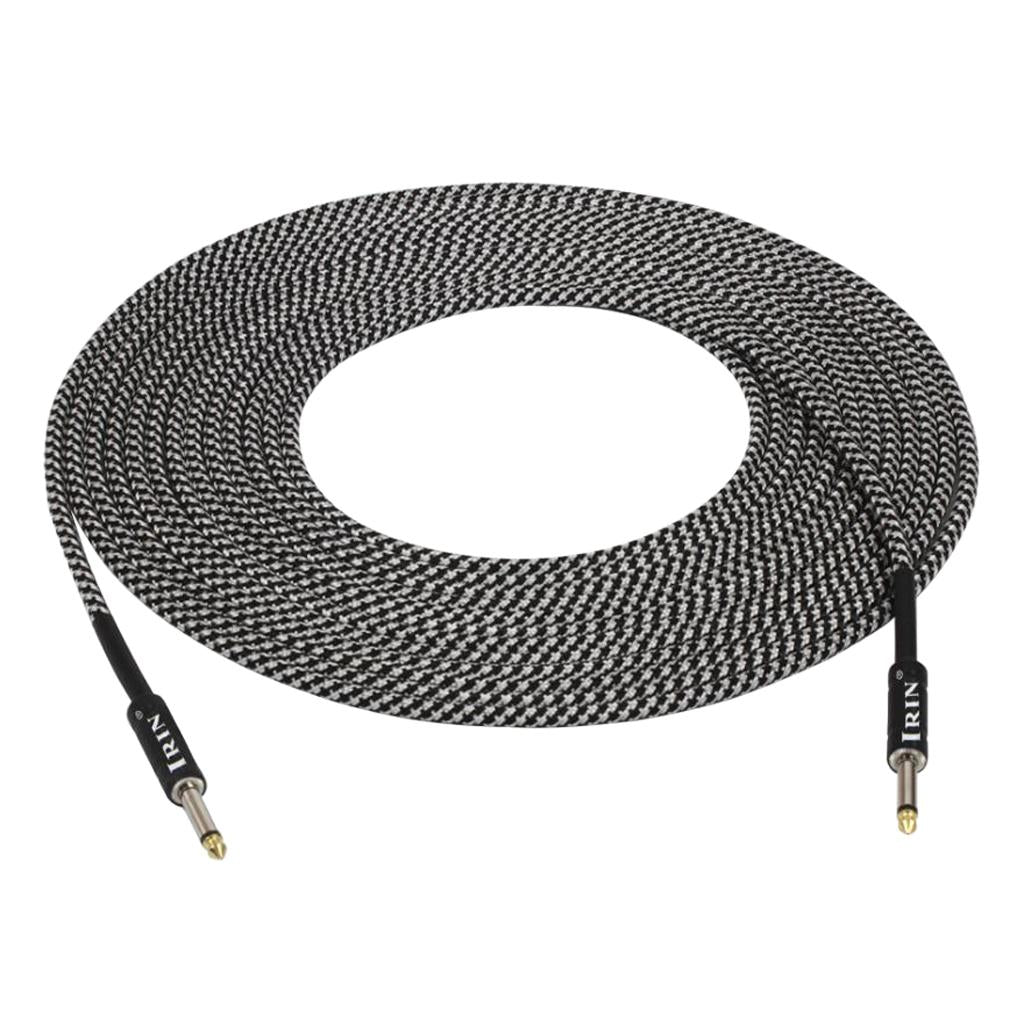 6.35mm Plug Guitar Braided Cable White