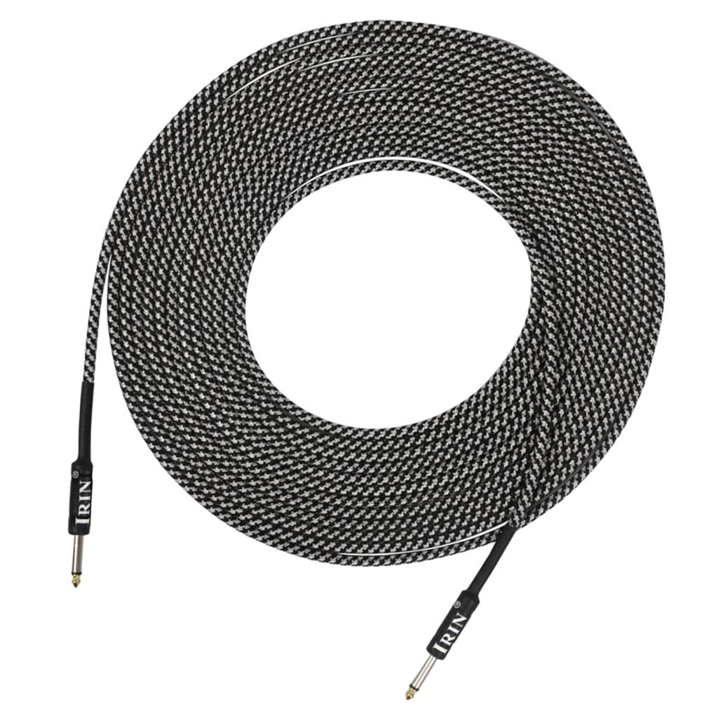 6.35mm Plug Guitar Braided Cable White
