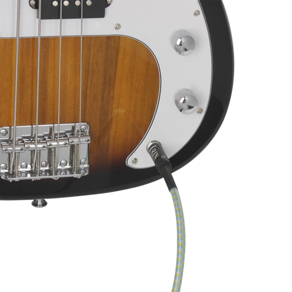 6.35mm Plug Guitar Braided Cable White
