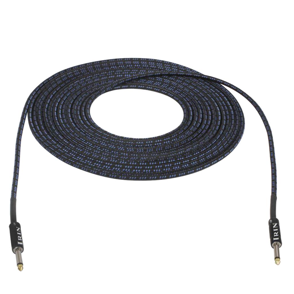 6.35mm Plug Guitar Braided Cable Blue