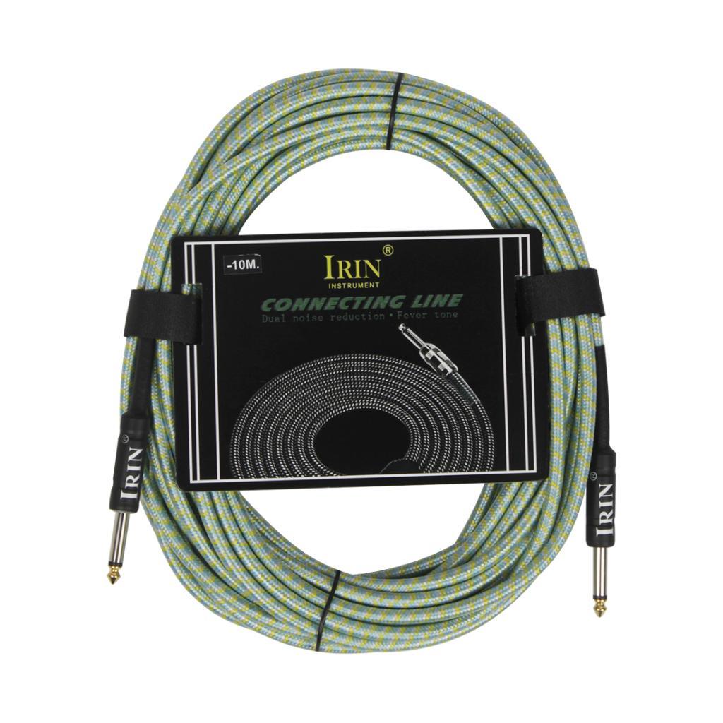 6.35mm Plug Guitar Braided Cable Green