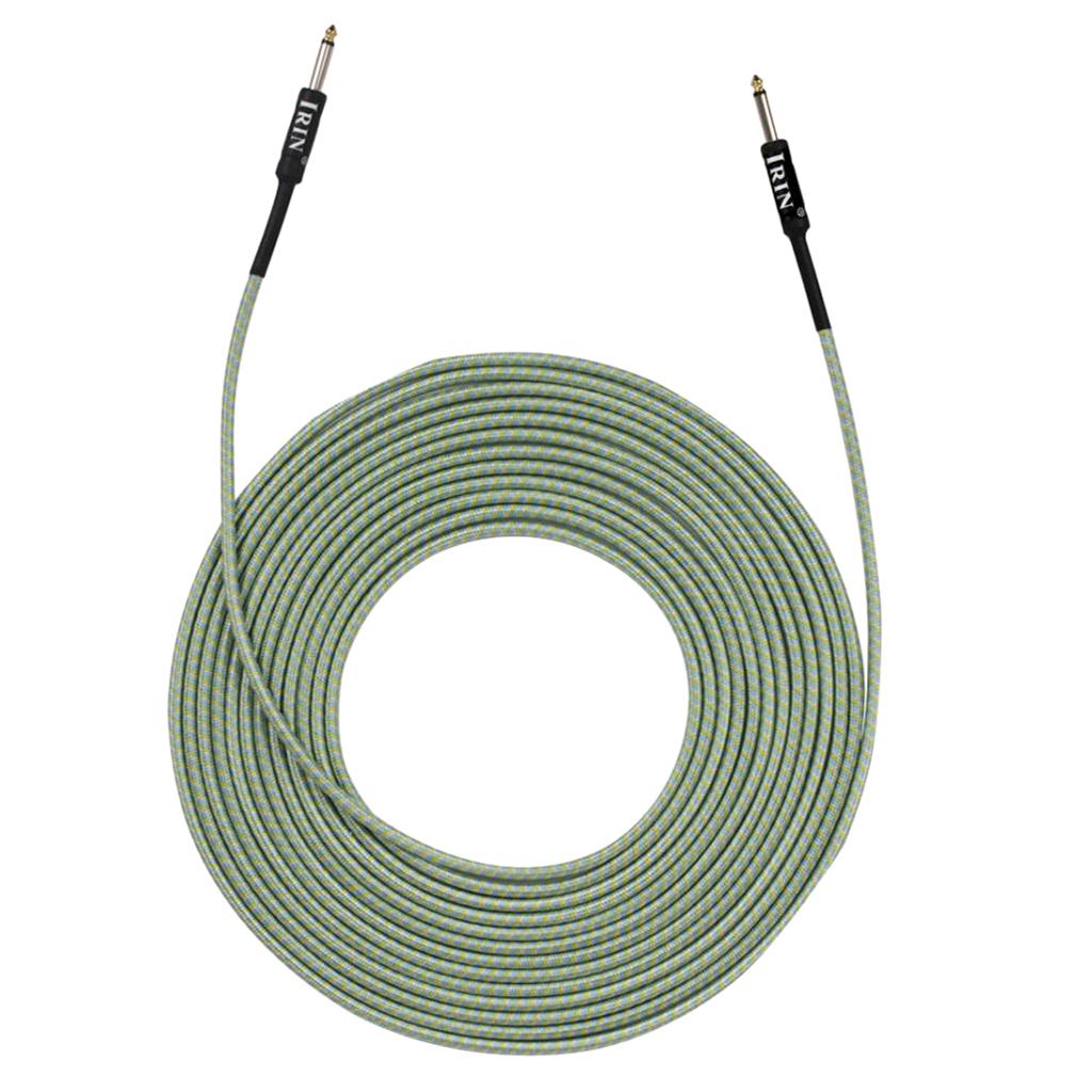 6.35mm Plug Guitar Braided Cable Green