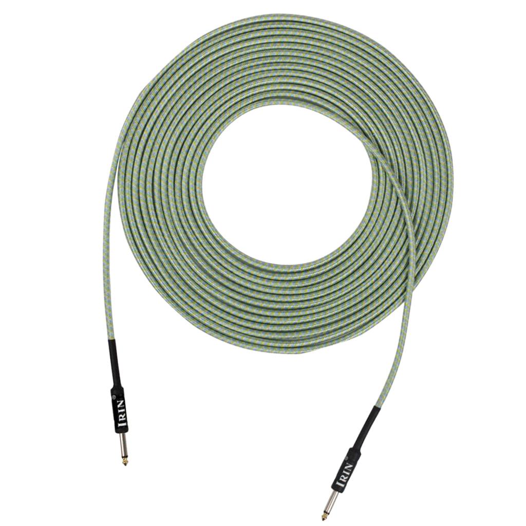 6.35mm Plug Guitar Braided Cable Green