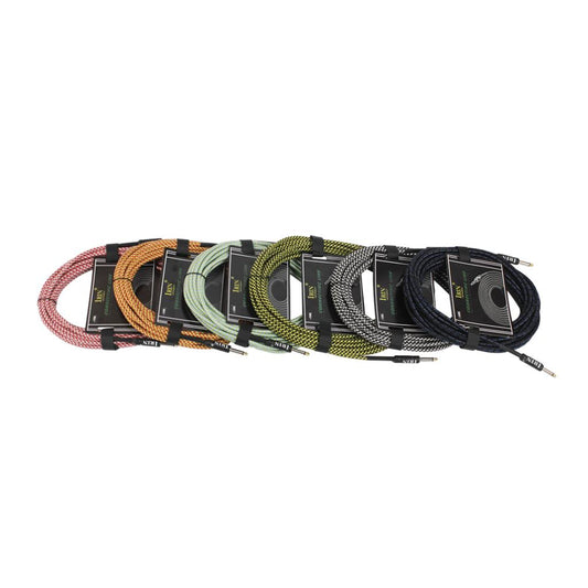 6.35mm Plug Guitar Braided Cable Pink