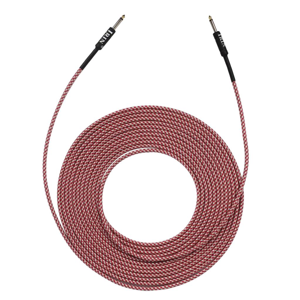 6.35mm Plug Guitar Braided Cable Pink