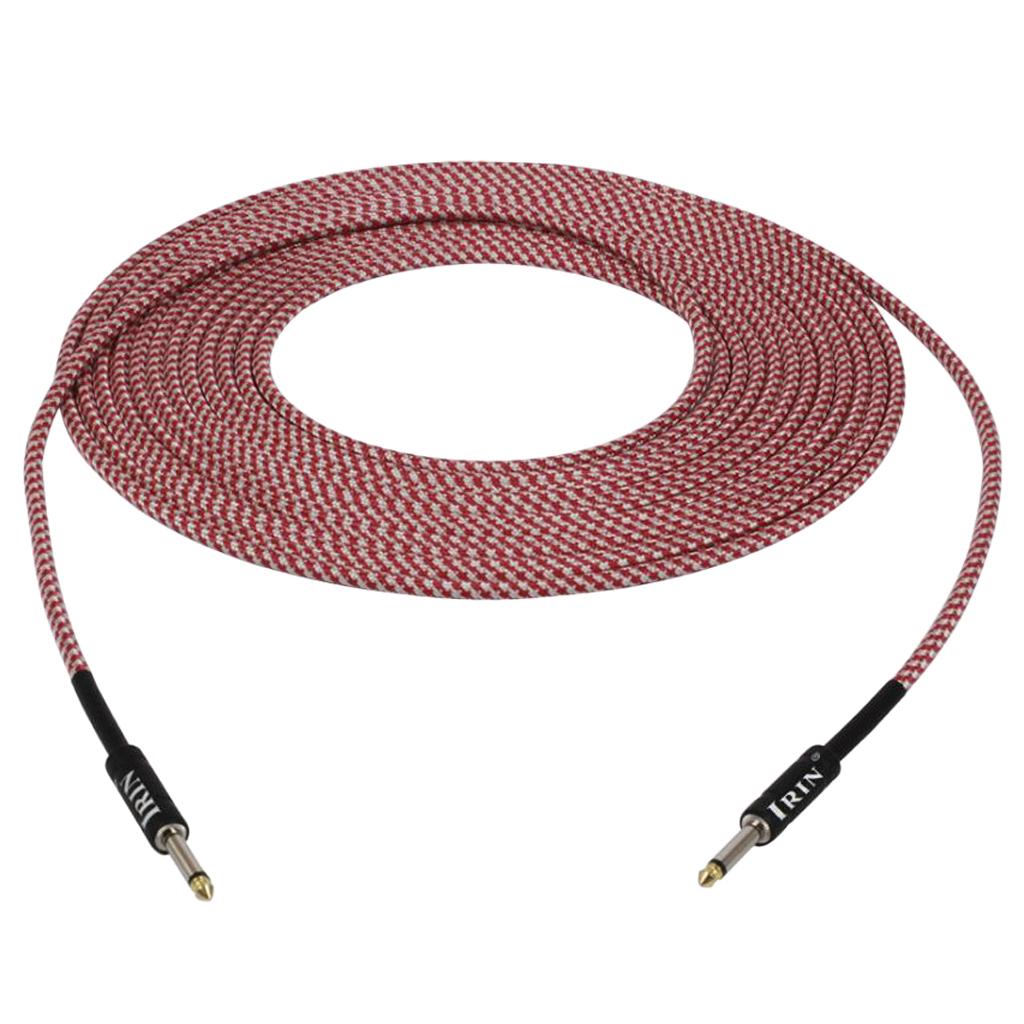 6.35mm Plug Guitar Braided Cable Pink