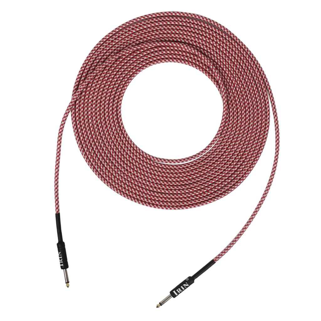 6.35mm Plug Guitar Braided Cable Pink