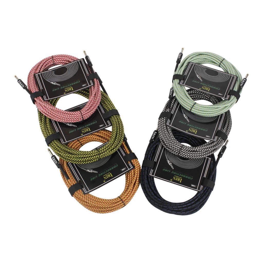 6.35mm Plug Guitar Braided Cable Pink