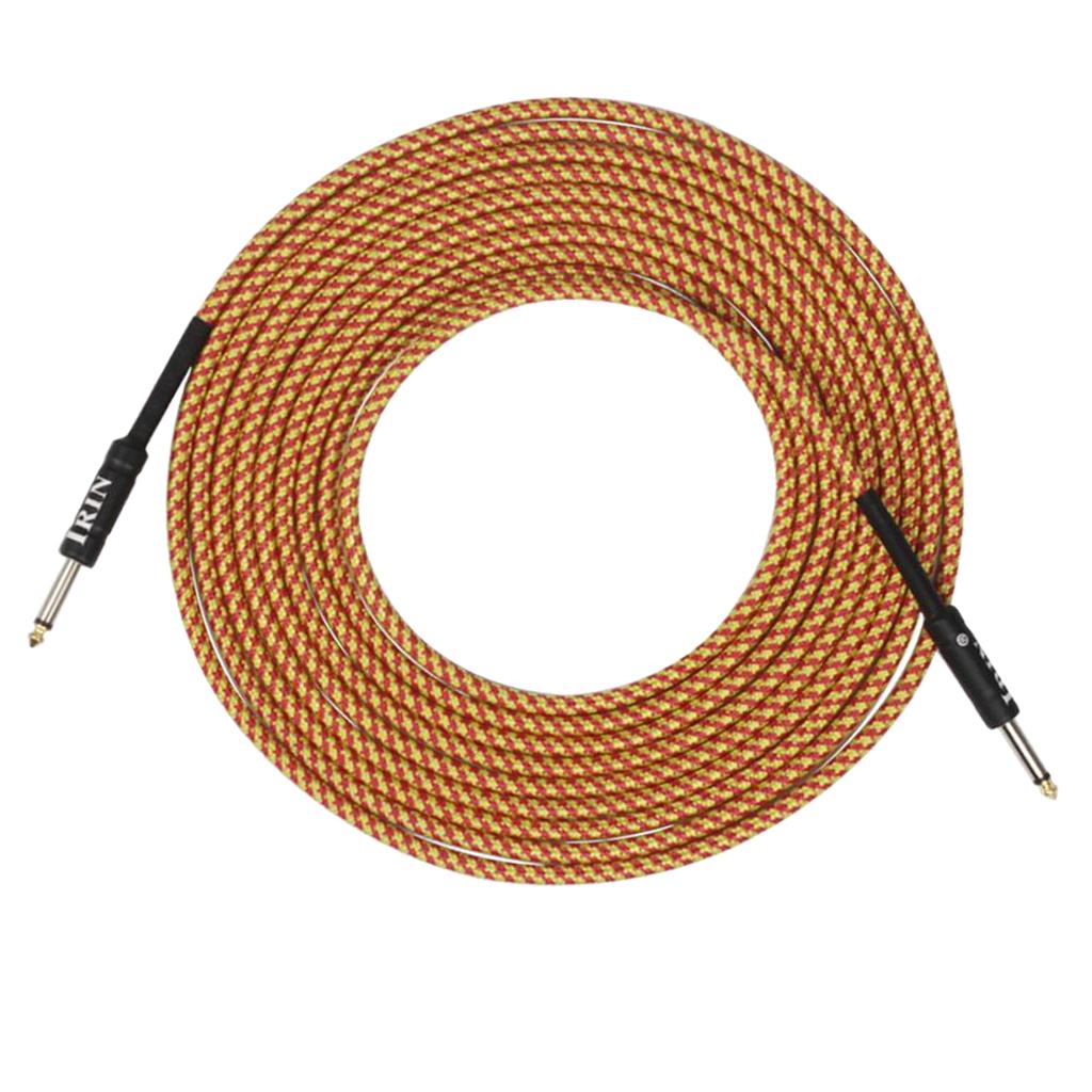 6m Instrument Cable 1/4inch Amp Cord for Electric Guitar Bass Parts Orange