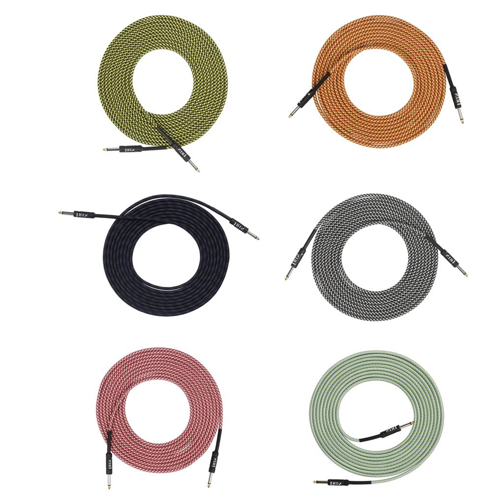 6m Instrument Cable 1/4inch Amp Cord for Electric Guitar Bass Parts Orange