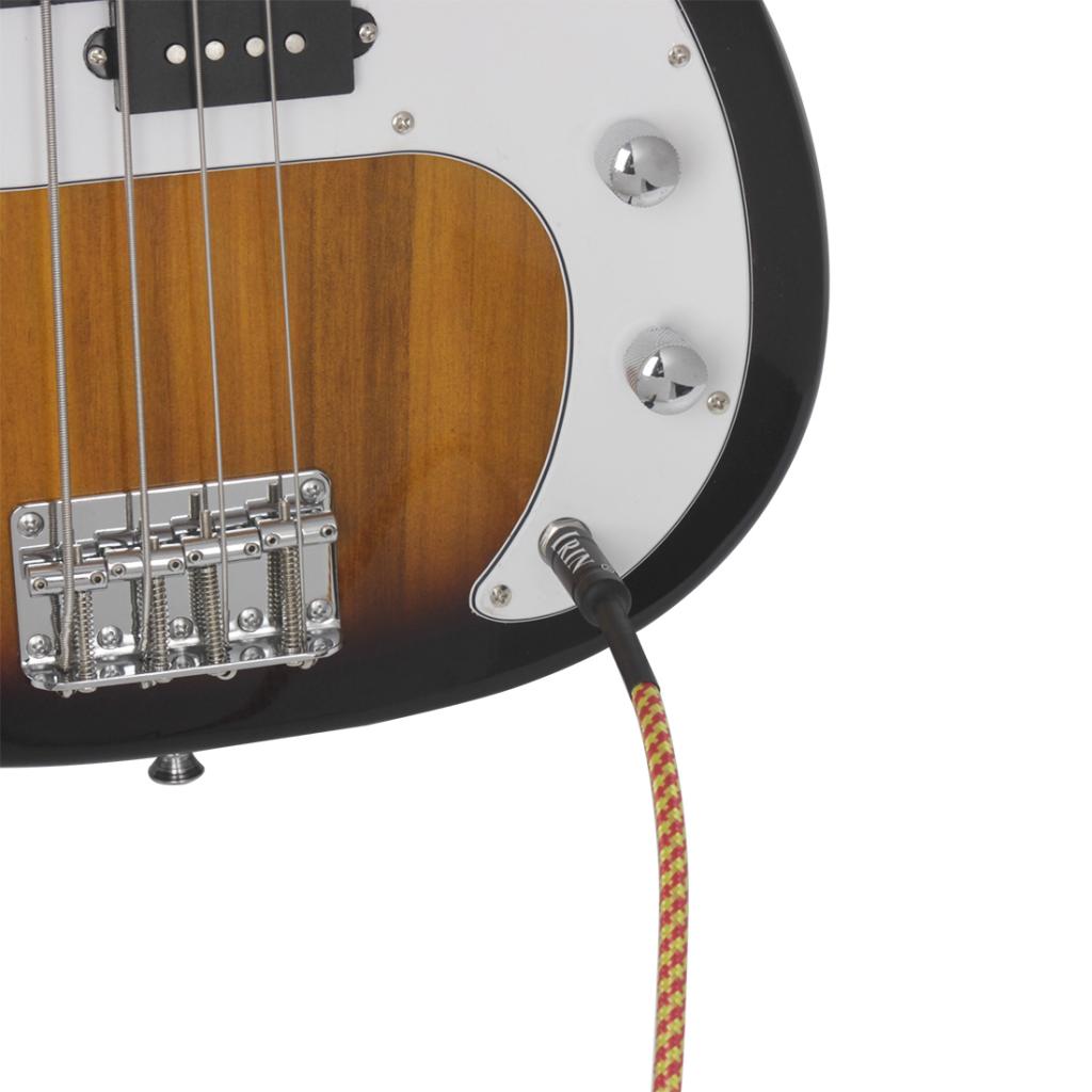 6m Instrument Cable 1/4inch Amp Cord for Electric Guitar Bass Parts Orange