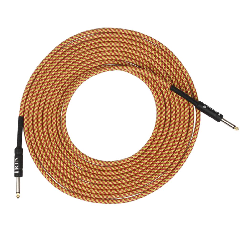 6m Instrument Cable 1/4inch Amp Cord for Electric Guitar Bass Parts Orange