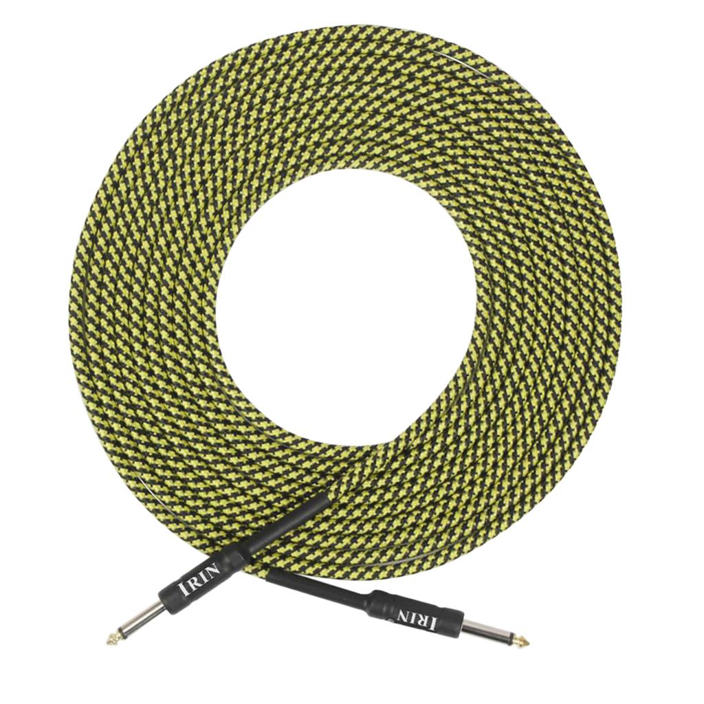 6m Instrument Cable 1/4inch Amp Cord for Electric Guitar Bass Parts Yellow