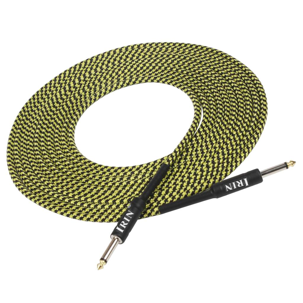 6m Instrument Cable 1/4inch Amp Cord for Electric Guitar Bass Parts Yellow