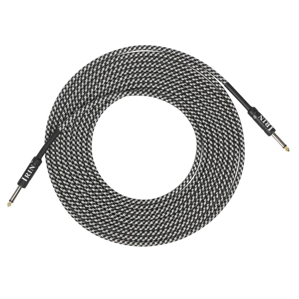 6m Instrument Cable 1/4inch Amp Cord for Electric Guitar Bass Parts White