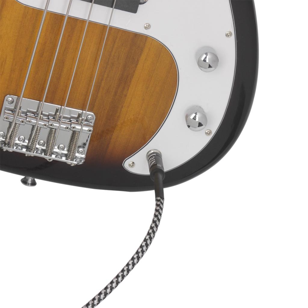 6m Instrument Cable 1/4inch Amp Cord for Electric Guitar Bass Parts White