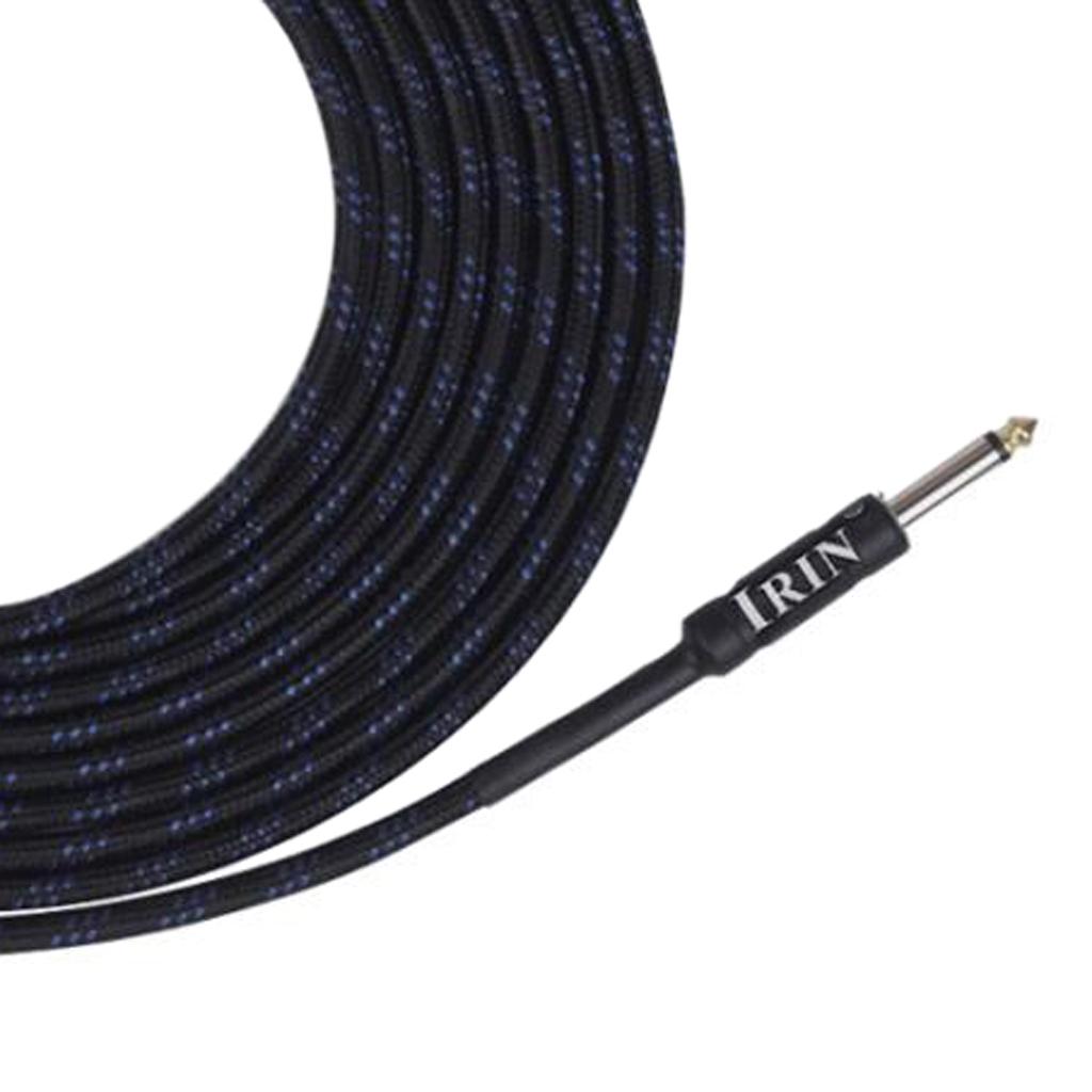 6m Instrument Cable 1/4inch Amp Cord for Electric Guitar Bass Parts Blue