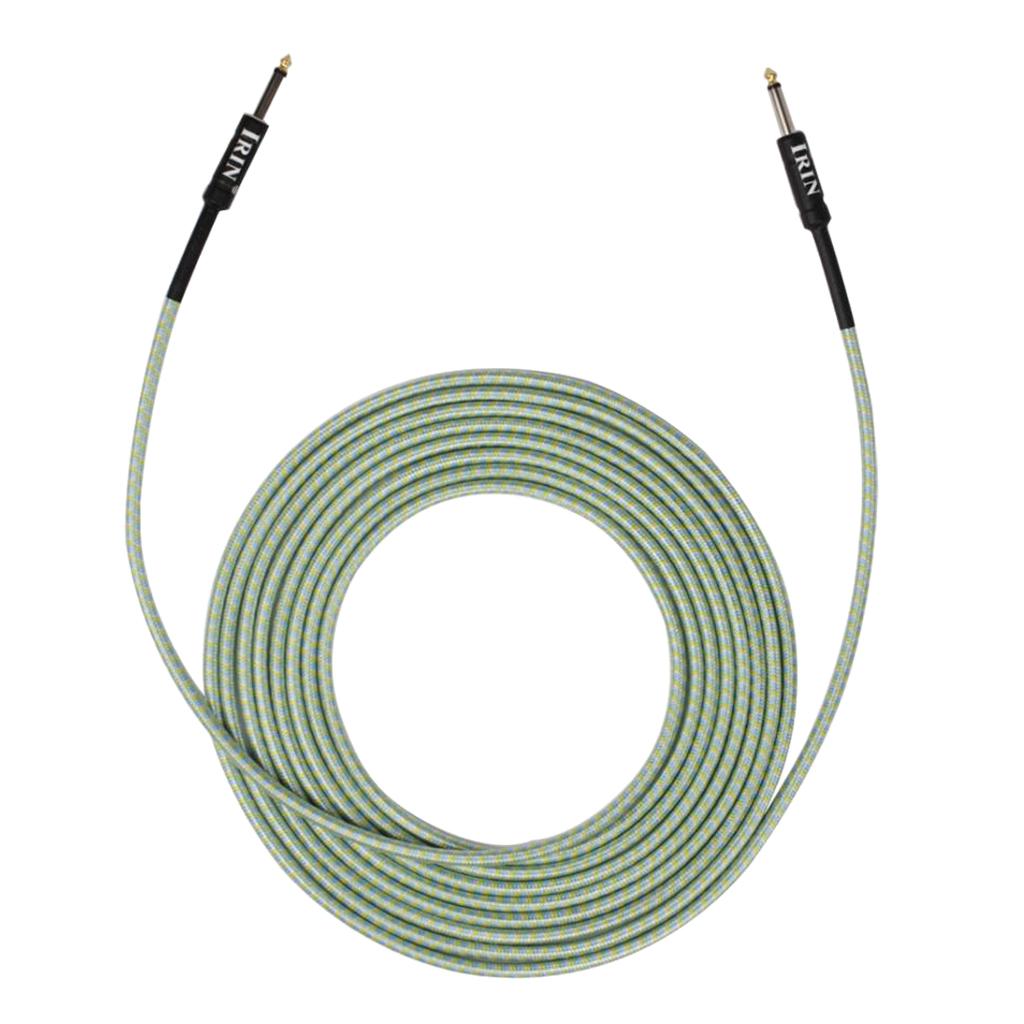 6m Instrument Cable 1/4inch Amp Cord for Electric Guitar Bass Parts Green