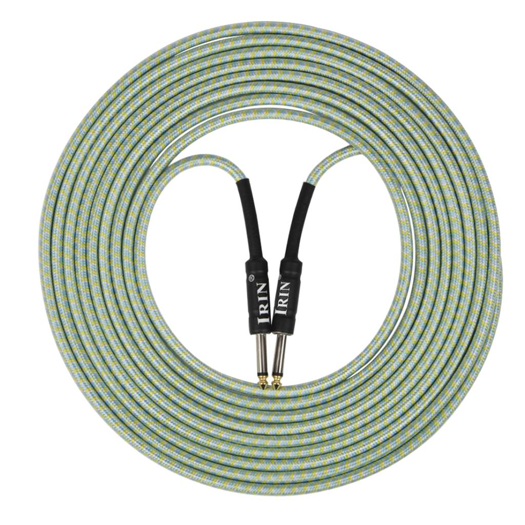 6m Instrument Cable 1/4inch Amp Cord for Electric Guitar Bass Parts Green