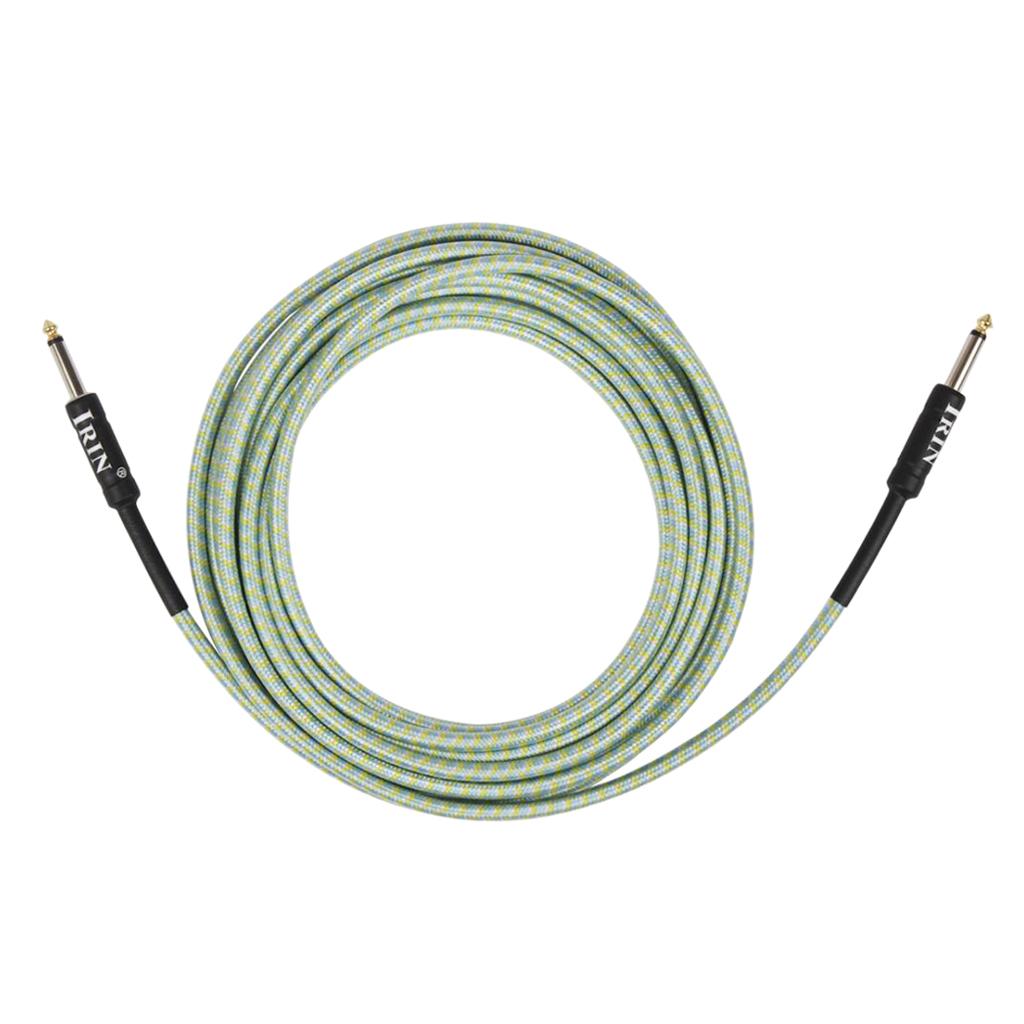 6m Instrument Cable 1/4inch Amp Cord for Electric Guitar Bass Parts Green