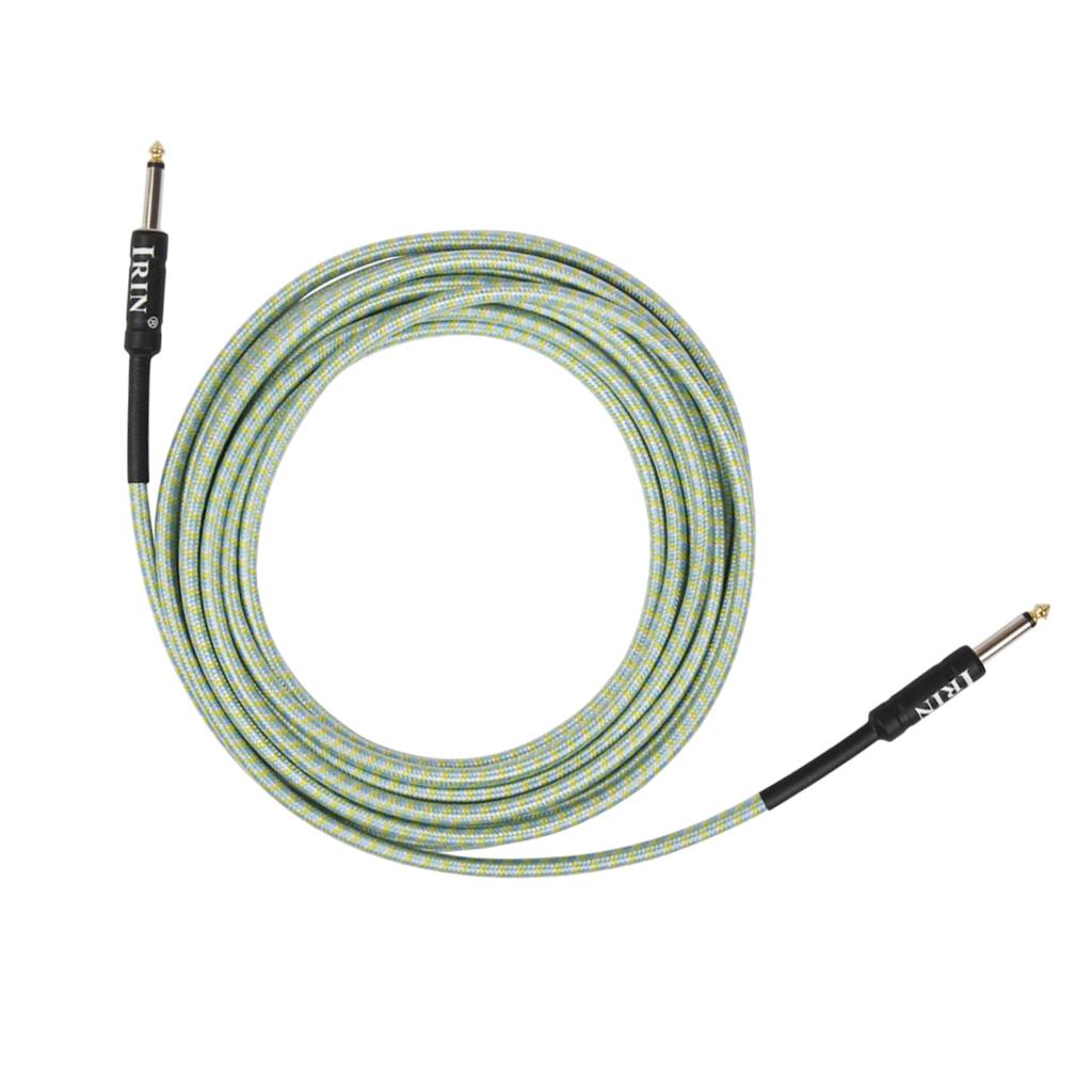 6m Instrument Cable 1/4inch Amp Cord for Electric Guitar Bass Parts Green