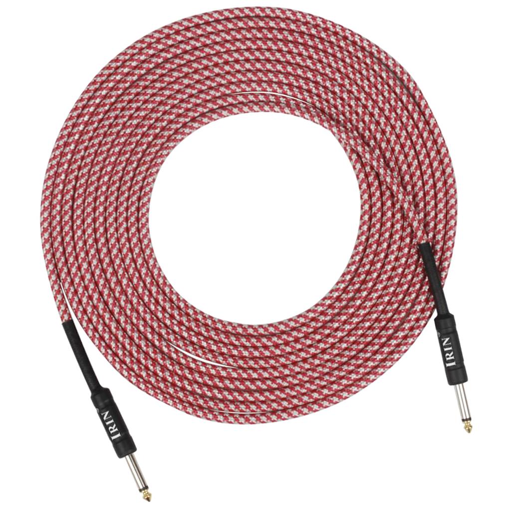 6m Instrument Cable 1/4inch Amp Cord for Electric Guitar Bass Parts Pink