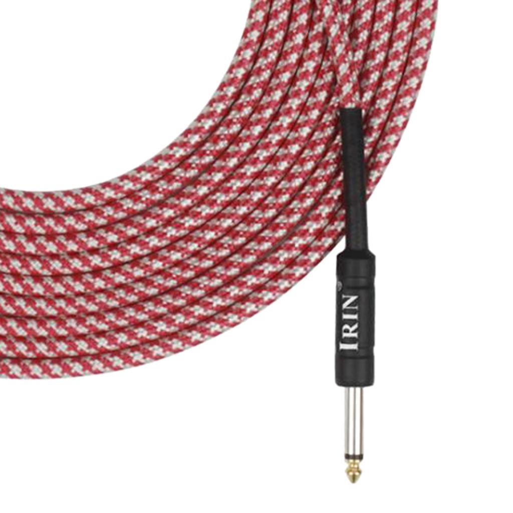 6m Instrument Cable 1/4inch Amp Cord for Electric Guitar Bass Parts Pink
