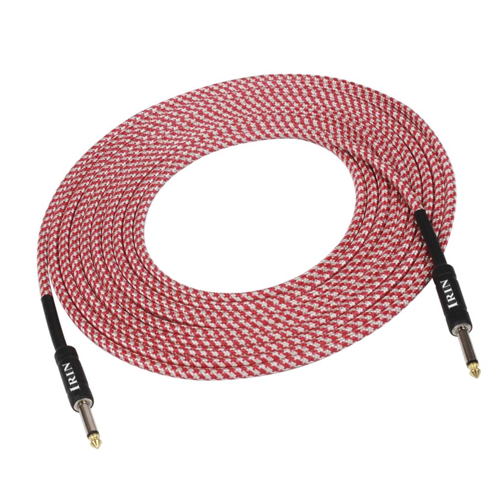 6m Instrument Cable 1/4inch Amp Cord for Electric Guitar Bass Parts Pink