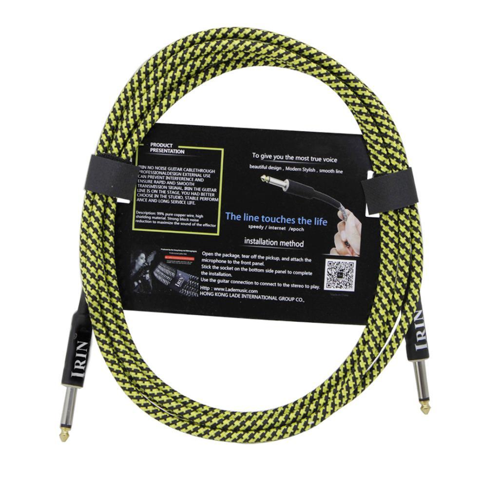 6.5mm Guitar Connection Cable for Electric Bass Guitar Accessory Yellow