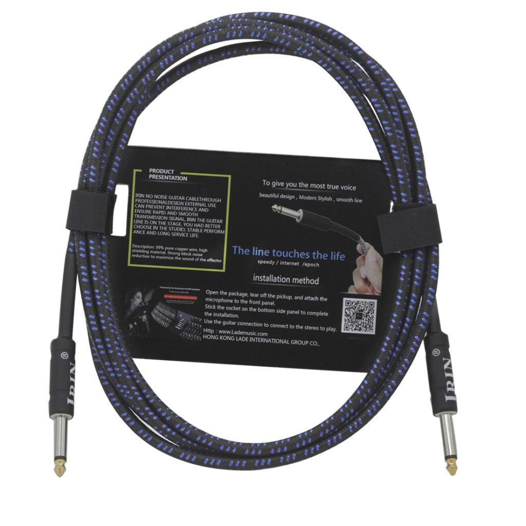 6.5mm Guitar Connection Cable for Electric Bass Guitar Accessory Blue