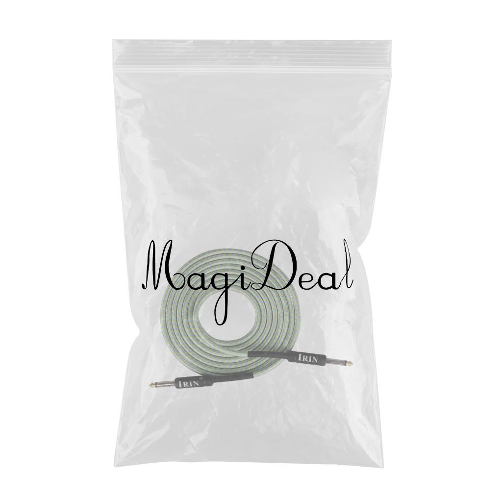6.5mm Guitar Connection Cable for Electric Bass Guitar Accessory Green