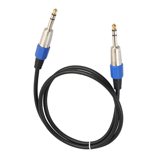 Stereo 6.35mm Electric Guitar Bass Cable Amp Cord for Home Theatre KTV 1m