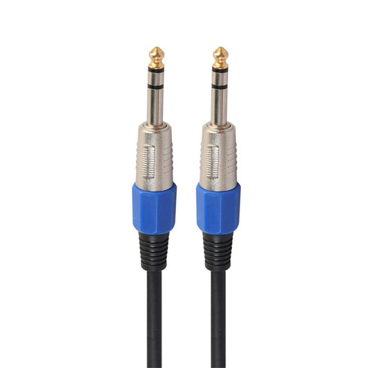 Stereo 6.35mm Electric Guitar Bass Cable Amp Cord for Home Theatre KTV 1.8m
