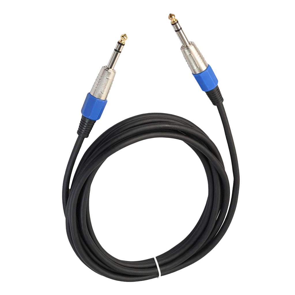 Stereo 6.35mm Electric Guitar Bass Cable Amp Cord for Home Theatre KTV 10m