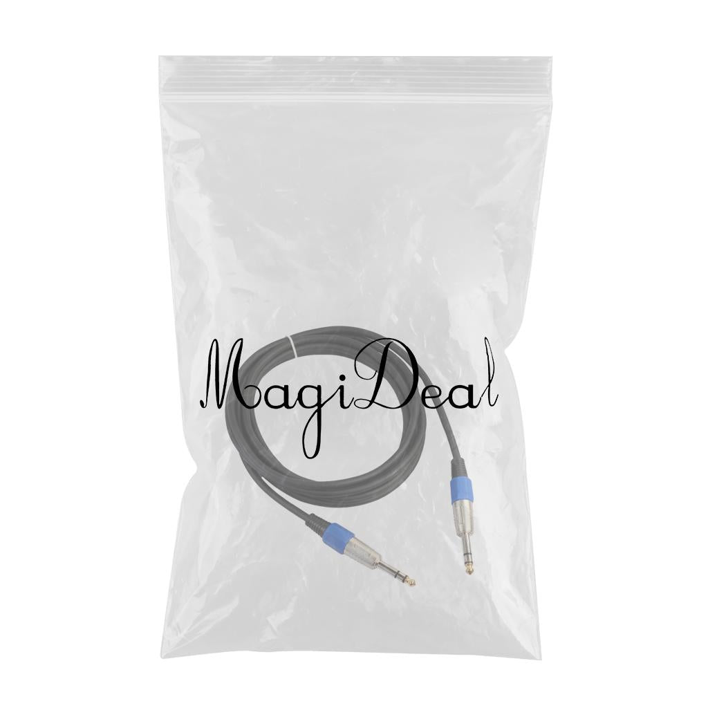 Stereo 6.35mm Electric Guitar Bass Cable Amp Cord for Home Theatre KTV 10m