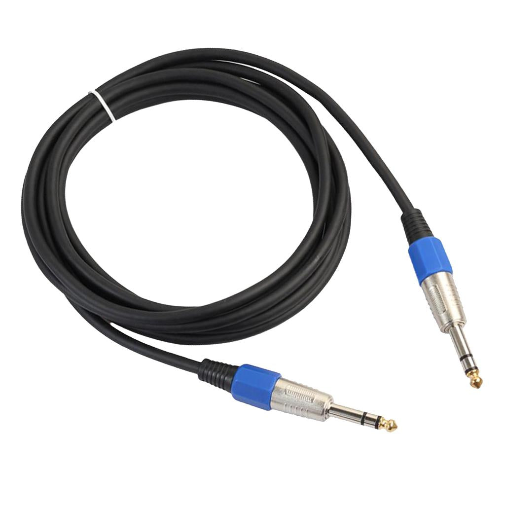 Stereo 6.35mm Electric Guitar Bass Cable Amp Cord for Home Theatre KTV 10m