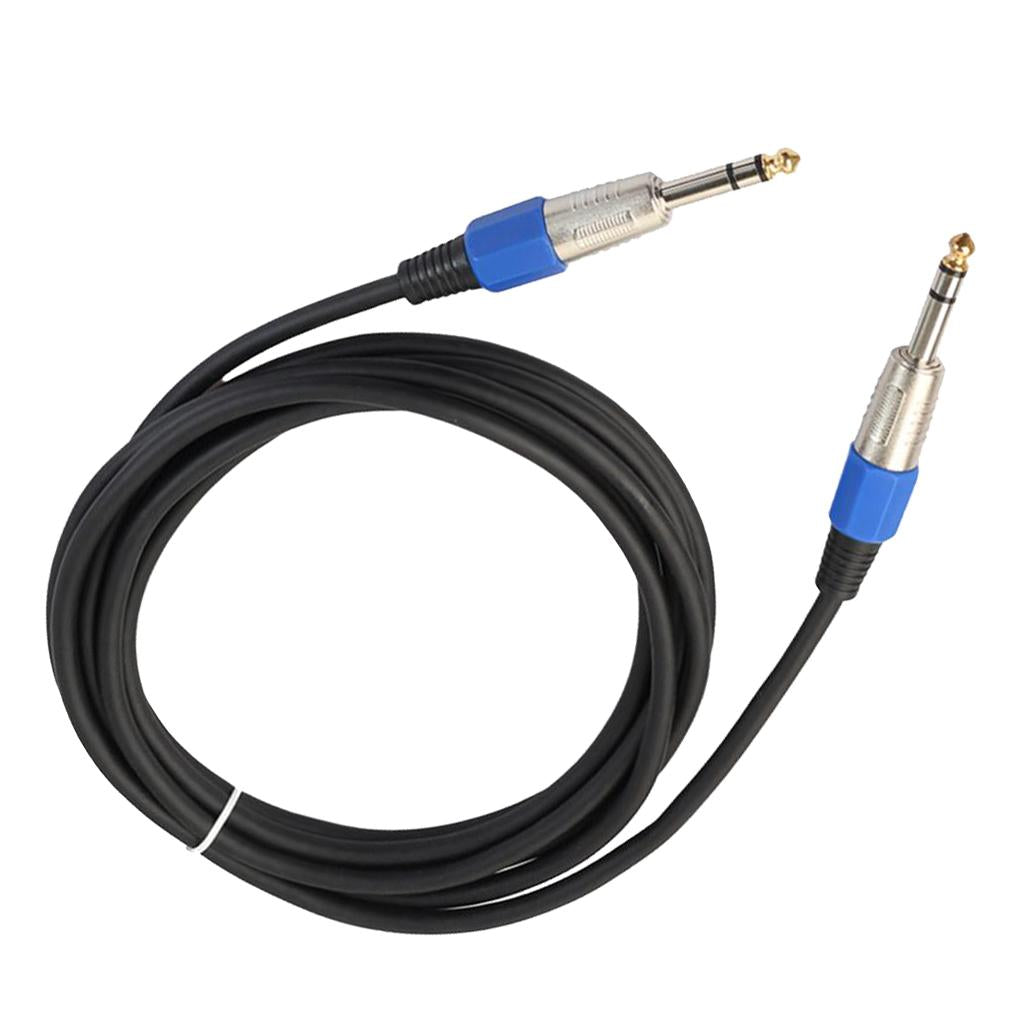 Stereo 6.35mm Electric Guitar Bass Cable Amp Cord for Home Theatre KTV 10m